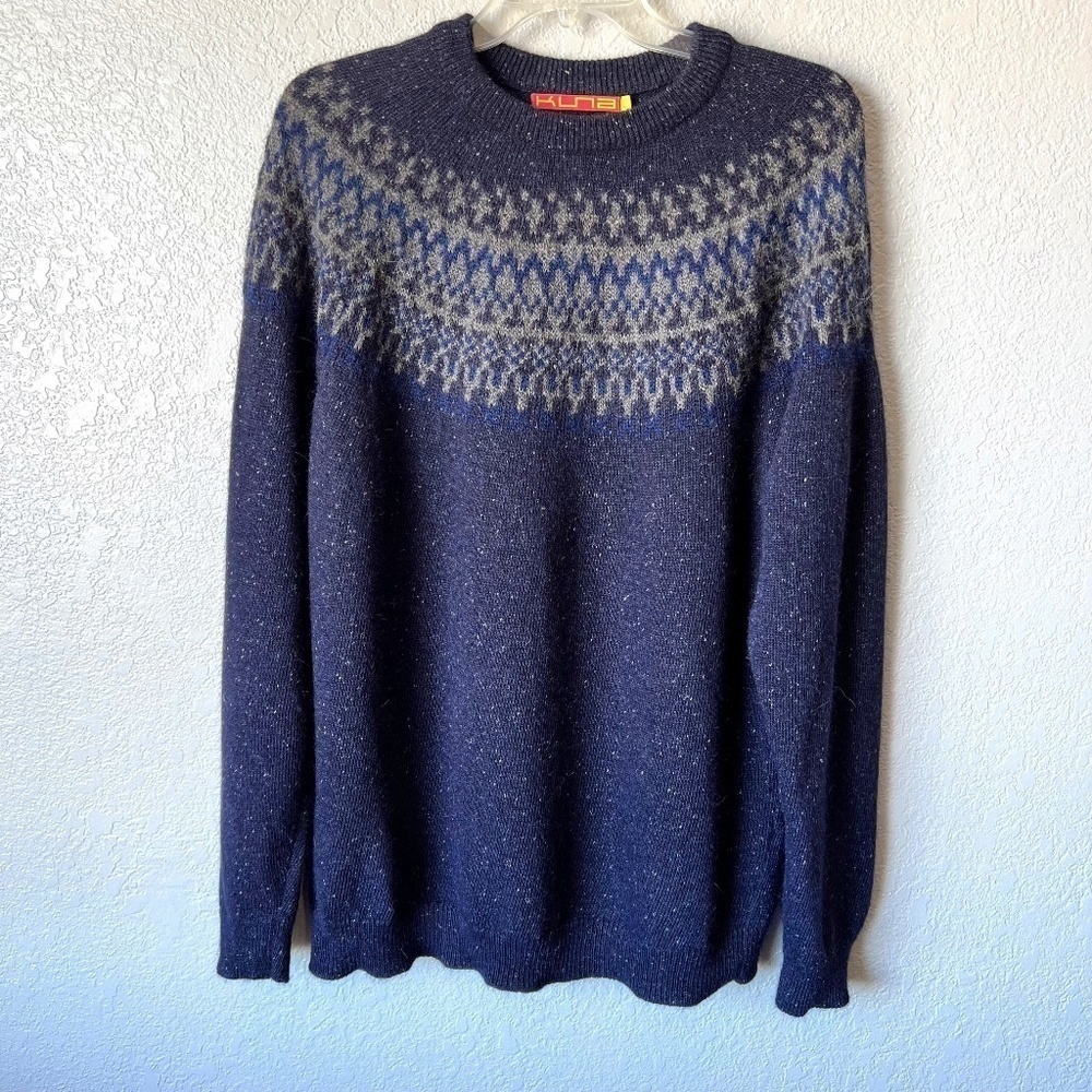 *FIRM PRICE* Kuna Fair Isle Baby Alpaca crew neck large sweater